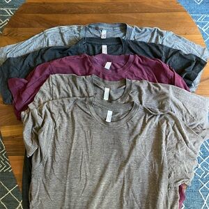 American Apparel Track Shirts, lot of 5, Men's Large